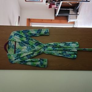 Multi color wrap robe